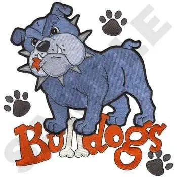 Bulldogs Mascot Embroidery Design Weekend Sale