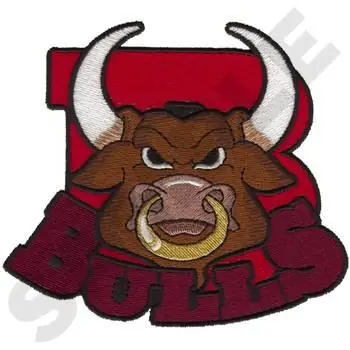Bull Mascot Embroidery Design Discount