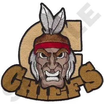 Best Choice Chiefs Mascot Embroidery Design