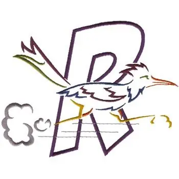 Handmade Roadrunners Mascot Embroidery Design