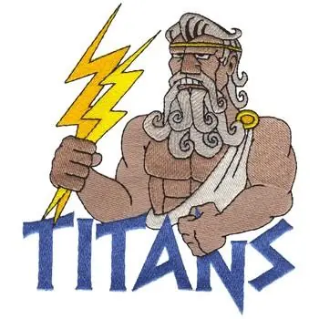 Titan Mascot Embroidery Design While Supplies Last