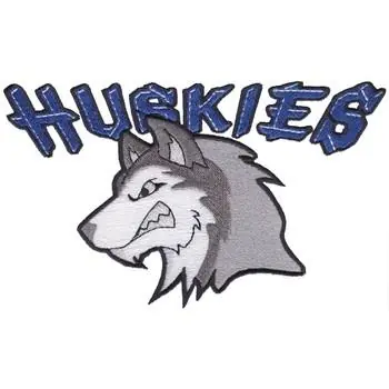 Money Back Guarantee Huskies Logo Embroidery Design