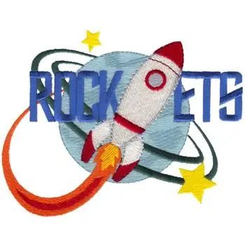 New Arrival Rockets Emblem Embroidery Design