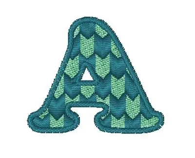 Modern Chevron Font A Embroidery Design Limited Edition
