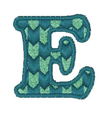 Editor’s Pick Modern Chevron Font E Embroidery Design