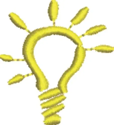 Lightbulb Embroidery Design Last Chance
