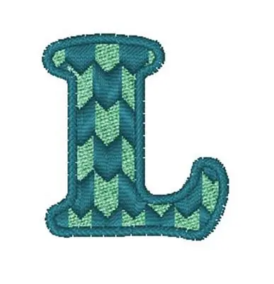 Express Delivery Modern Chevron Font L Embroidery Design