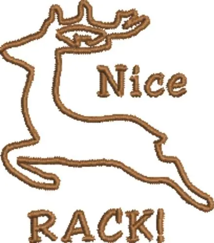 Deer Rack Embroidery Design Authentic