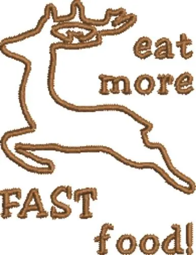 Cheap Fast Food Deer Embroidery Design