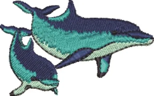 Warranty Included Dolphin Family Embroidery Design