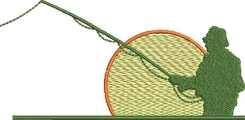 Fishing Fisherman Embroidery Design Secure Checkout