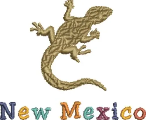Special Offer Lizard New Mexico Embroidery Design