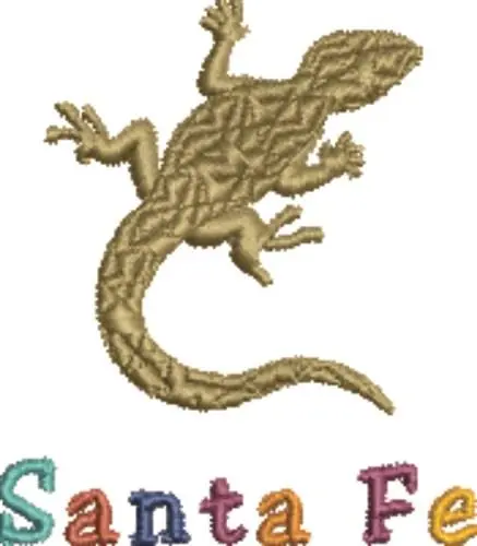 Handmade Lizard Santa Fe Embroidery Design