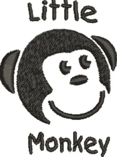 Genuine Little Monkey Embroidery Design