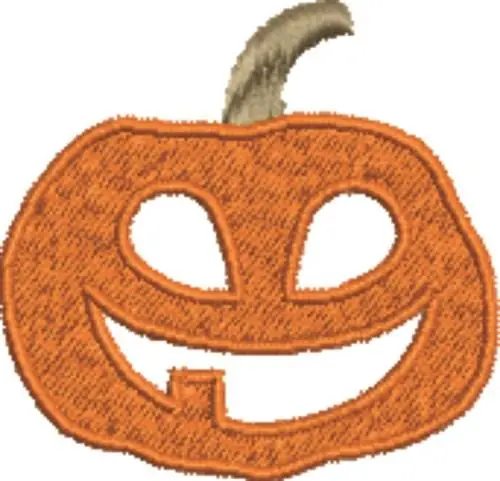 Pumpkin Face Embroidery Design Worldwide Shipping