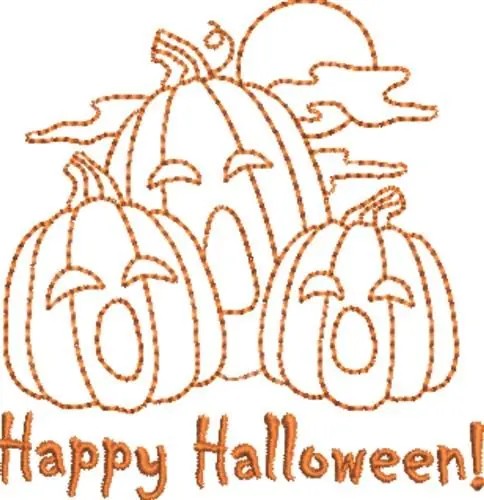 Pumpkin Halloween Embroidery Design Luxury