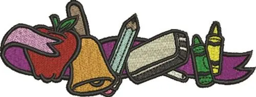New Release School Days Banner Embroidery Design