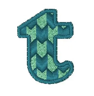 Warranty Included Modern Chevron Font t Embroidery Design