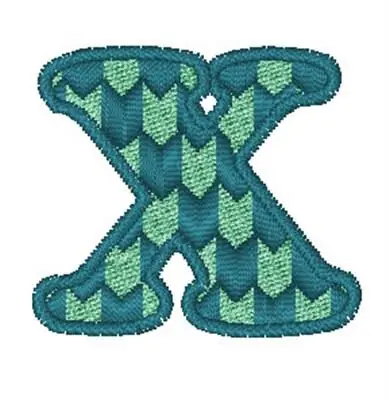 Modern Chevron Font X Embroidery Design Clearance