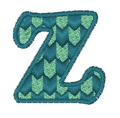 Hot Deal Modern Chevron Font Z Embroidery Design