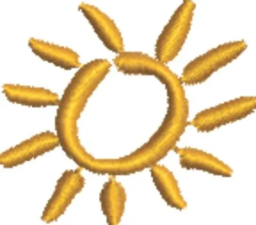 Hot Picks Sun Outline Embroidery Design