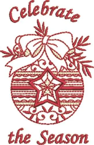 Seasonal Sale Celebrate Ornament Embroidery Design