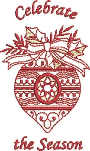 Time-Limited Christmas Celebrate Bauble Embroidery Design