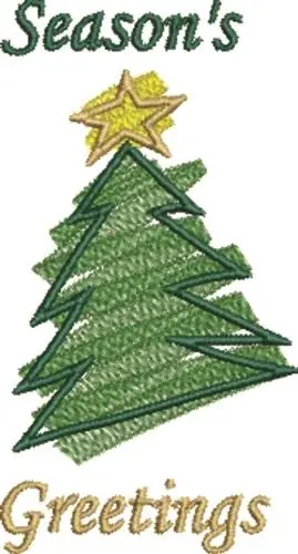 Best Price Seasons Greetings Tree Embroidery Design