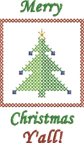 Price Cut Christmas Tree Yall Embroidery Design