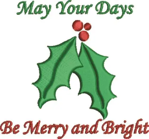 Be Merry and Bright Embroidery Design Professional Grade