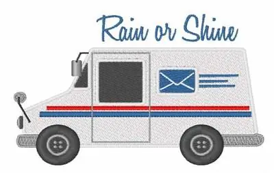 Grab Now Rain Or Shine Embroidery Design