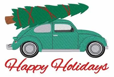 Happy Holidays Embroidery Design Final Sale