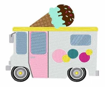 Viral Ice Cream Truck Embroidery Design