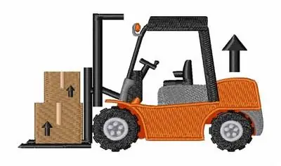 Forklift Embroidery Design Final Sale