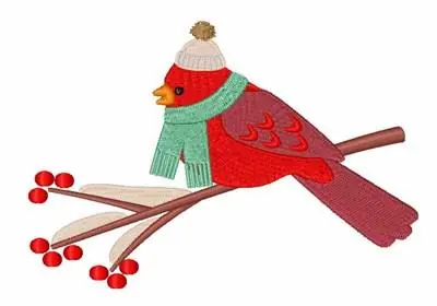 Editor’s Pick Christmas Cardinal Embroidery Design