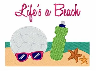 Professional Grade Lifes A Beach Embroidery Design