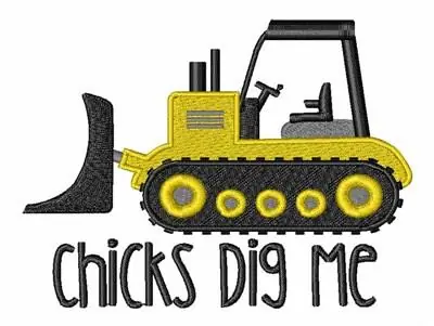 Hot Picks Chicks Me Dig Embroidery Design