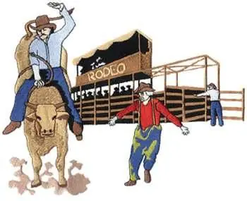 Top Rated Rodeo Bull Rider Embroidery Design