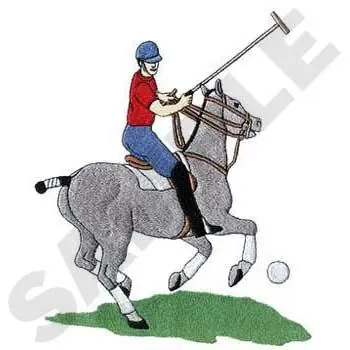 Free Shipping Polo Player Embroidery Design