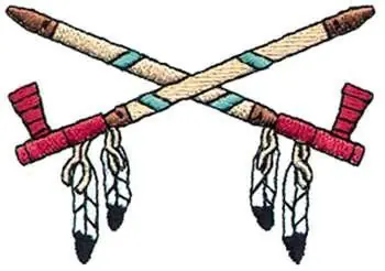 Limited Offer Crossed Peace Pipes Embroidery Design