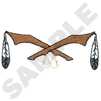Indian War Clubs Embroidery Design Weekend Sale