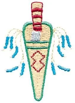 Knife With Sheath Embroidery Design Sale