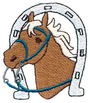 Horse W Horseshoe Embroidery Design High Quality