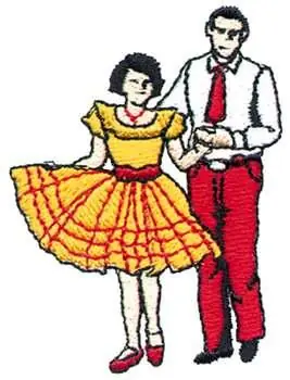 Super Sale Square Dancers Embroidery Design