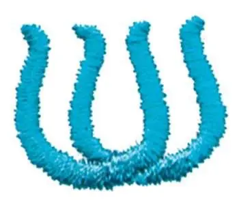 1" Horseshoes Embroidery Design Luxury
