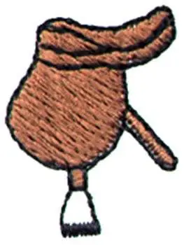 1" English Saddle Embroidery Design Crafted