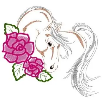 Standardbred Horse Head Embroidery Design Hot Picks