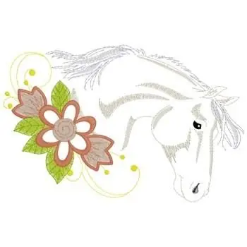 No Minimum Order Quarter Horse head Embroidery Design