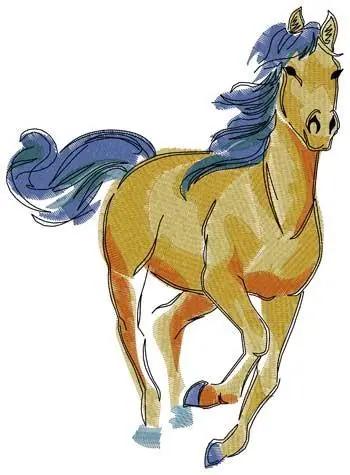 While Supplies Last Running Horse Embroidery Design