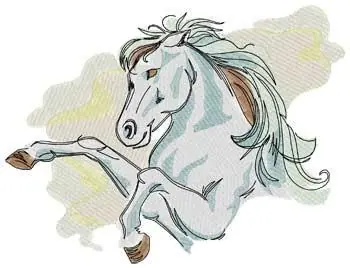 Hot Deal Rearing Horse Embroidery Design